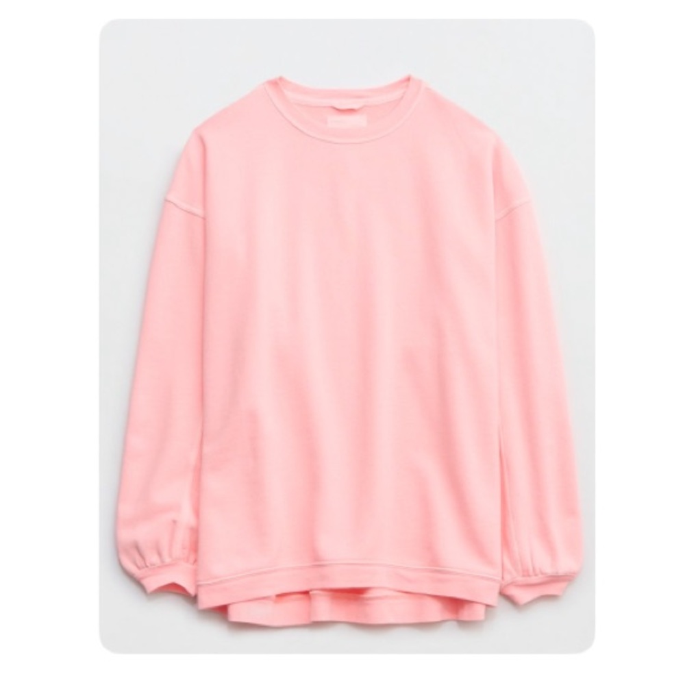 Aerie Bubblegum Pink Oversized Sweatshirt Size Small